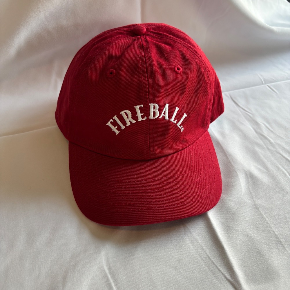 NEW Fireball Whisky Red Baseball Cap Embroidered Dad Hat Adjustable Strapback